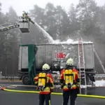 Highway Chaos Erupts as Fireworks Trailer Catches Fire