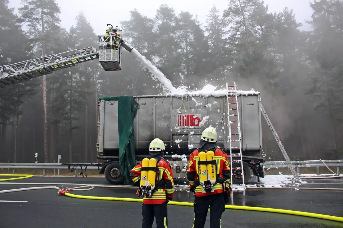 Highway Chaos Erupts as Fireworks Trailer Catches Fire