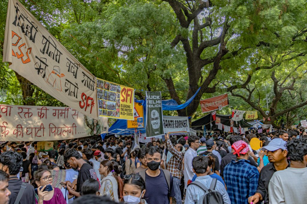 Generation Alpha Students and Parents Protest Road Conditions in Hamirpur