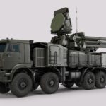High-resolution image of a military anti-aircraft vehicle in a studio setting.